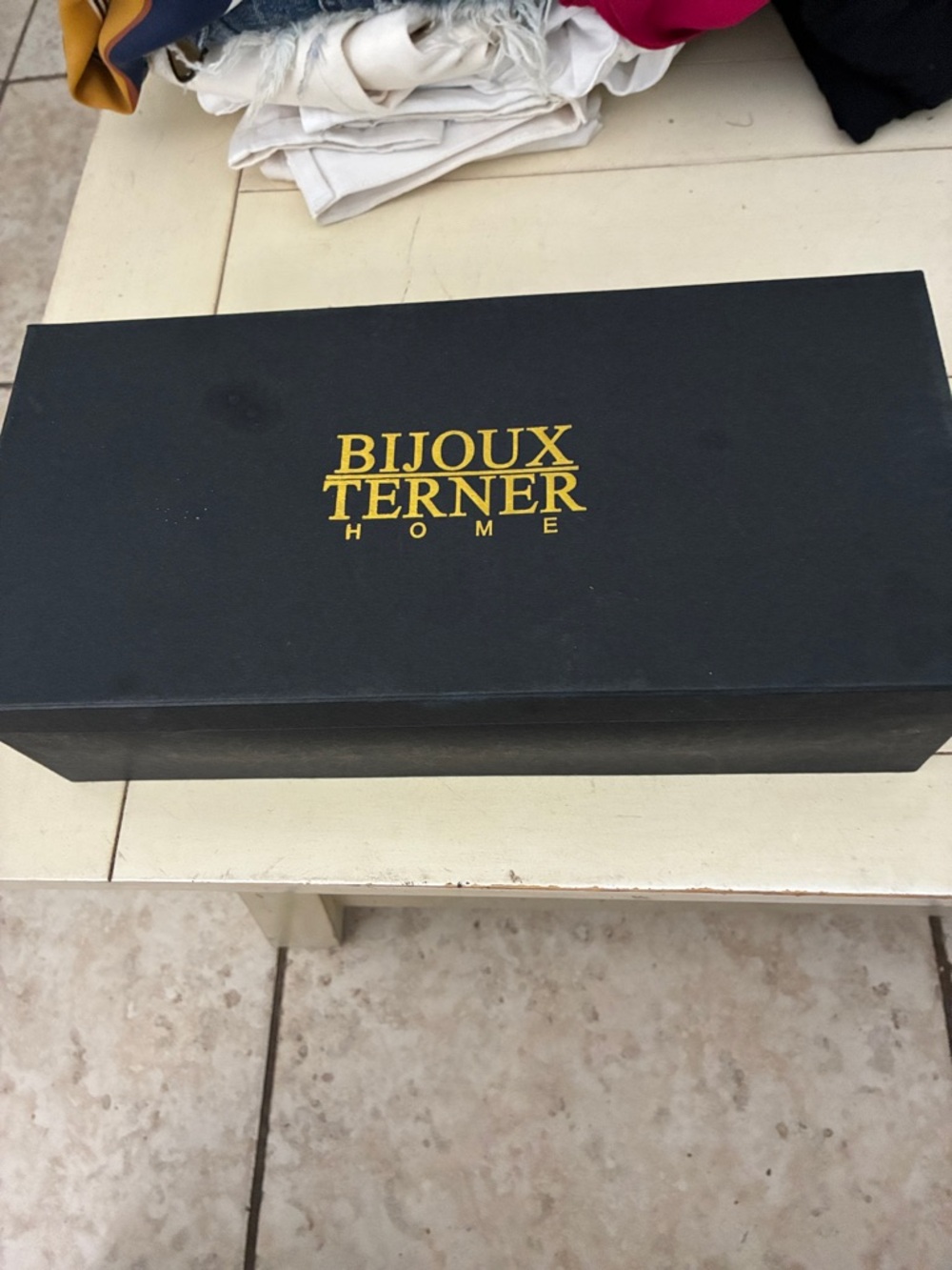 Bijoux Terner Black Box with Gold Logo